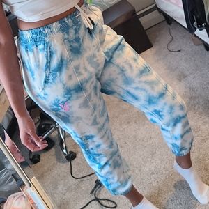 Missguided PLAYBOY tie dye over-sized joggers